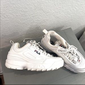 White Chunky Fila Sneakers